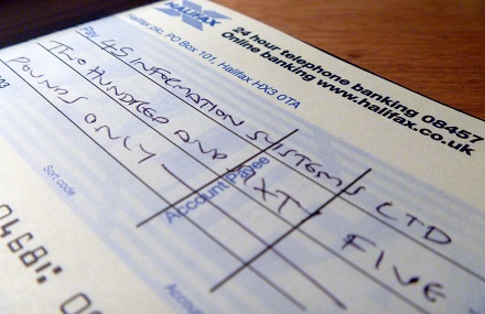 The problematic relationship between cheques and charities