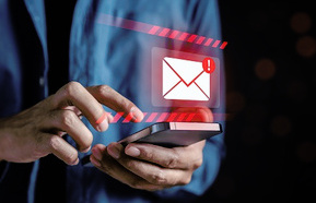 Email notification on smart phone