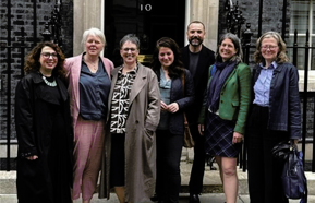 From left: Roberta Fusco (ACEVO); Clare Mills (CFG); Jane Ide (ACEVO); Robyn Knox (VCSEP); Leigh Brimicombe (NCVO); Maddy Desforges (NAVCA); Carol Mac