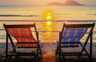 Chairs on beach
