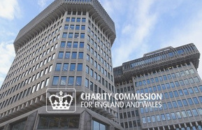 Charity Commission building and logo