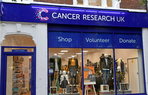 A Cancer Research UK shop front