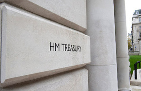 HM Treasury sign outside offices