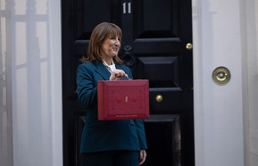 Chancellor Rachel Reeves leaves Downing Street to deliver the 2025 budget