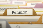 Pension Concept on File Label