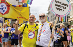 The late Martyn Butler (right), co-founder of Terrence Higgins Trust