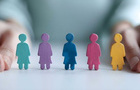 five human figures of different colours