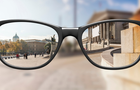 A view through glasses